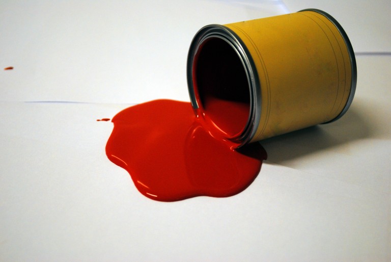 spilled paint